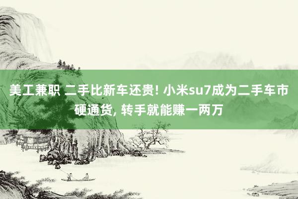 美工兼职 二手比新车还贵! 小米su7成为二手车市硬通货, 